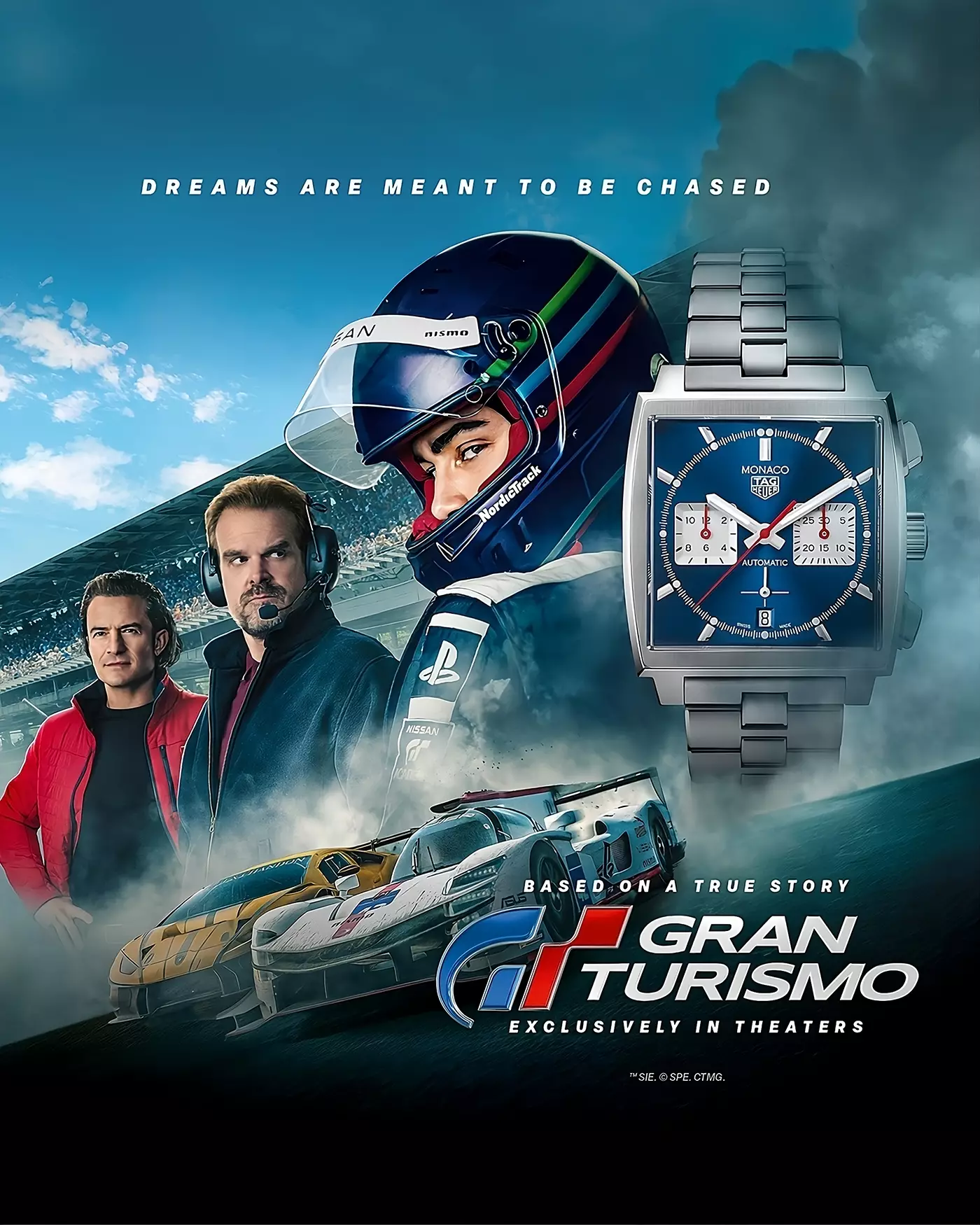 Racing Ahead with TAG Heuer Monaco in "Gran Turismo: Based on A True Story"