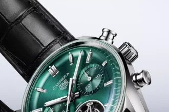 TAG Heuer Carrera Chronograph Tourbillon, A Sophisticated Twirl of Teal and Tradition