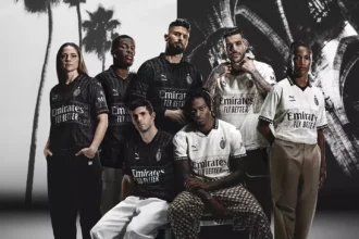 PUMA, AC Milan, and PLEASURES have teamed up to drop a fourth kit for the 2023-24 season